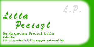 lilla preiszl business card